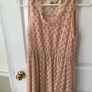 Classic pink lace sun dress! Worn once!